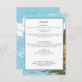 Acadia National Park Wedding Details Retro Einladung (Vorne/Hinten)