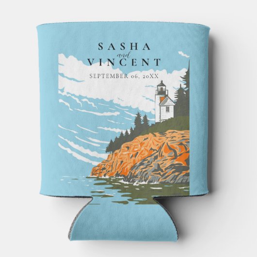 Acadia National Park Wedding Retro Dosenkühler (Rückseite)