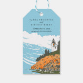 Acadia National Park Wedding Retro Geschenkanhänger (Rückseite)