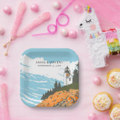 Acadia National Park Wedding Retro Pappteller (Party)