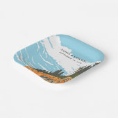 Acadia National Park Wedding Retro Pappteller (Gewinkelt)