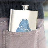 Acadia National Park Wood Grain Flachmann (Beispiel)