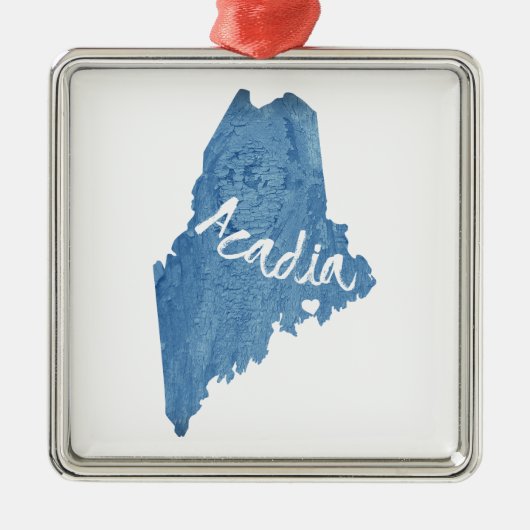 Acadia National Park Wood Grain Ornament Aus Metall (Vorne)
