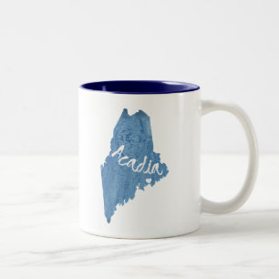 Acadia National Park Wood Grain Zweifarbige Tasse
