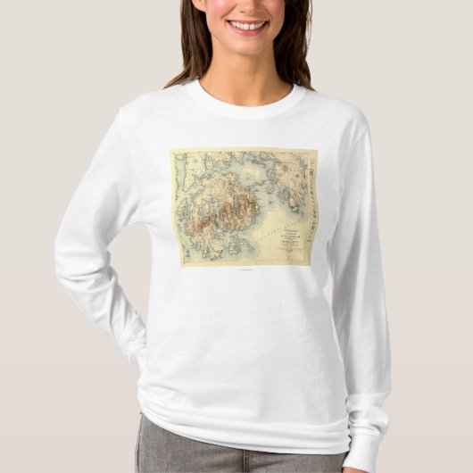 Acadia nationale ParkTopographic panoramische T-Shirt (Vorderseite)