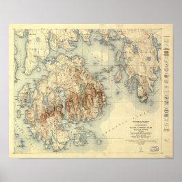 Acadia Nationalpark 1931 Topografische Karte Poster