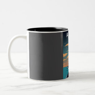 Acadia Nationalpark am Abend Vintager Minimal Retr Zweifarbige Tasse