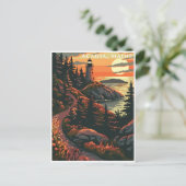 Acadia Nationalpark America Vintage Travel Postkarte (Stehend Vorderseite)