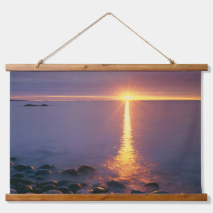 Acadia Nationalpark Atlantisches Meer - Maine Wandteppich Mit Holzrahmen
