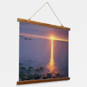 Acadia Nationalpark |Atlantisches Meer - Maine Wandteppich Mit Holzrahmen (Gewinkelt)