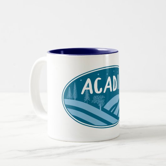 Acadia Nationalpark Außenbereich Zweifarbige Tasse (Vorderseite Links)