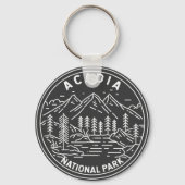 Acadia Nationalpark Bar Hafen Monoline Schlüsselanhänger (Vorderseite)