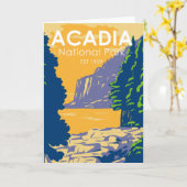 Acadia Nationalpark Bar Harbour Karte (Gelbe Blume)