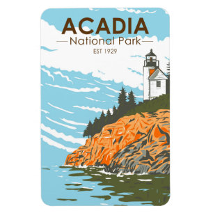 Acadia Nationalpark Bar Harbour Lighthouse Magnet