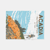 Acadia Nationalpark Bar Harbour Lighthouse Maine Fleecedecke (Vorderseite (Horizontal))