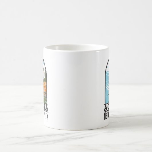 Acadia Nationalpark Bar Harbour Lighthouse Maine Kaffeetasse (Mittel)