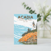 Acadia Nationalpark Bar Harbour Lighthouse Postkarte (Stehend Vorderseite)