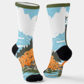 Acadia Nationalpark Bar Harbour Lighthouse Socken (Gewinkelt)