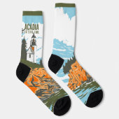 Acadia Nationalpark Bar Harbour Lighthouse Socken (Rechts)