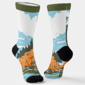 Acadia Nationalpark Bar Harbour Lighthouse Socken (Gewinkelt)