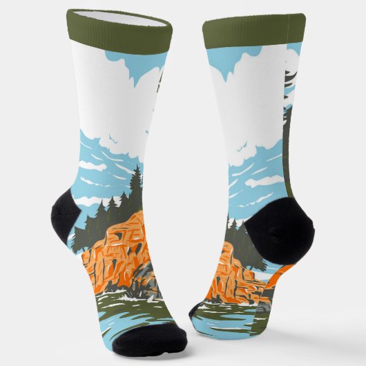 Acadia Nationalpark Bar Harbour Lighthouse Socken (Gewinkelt)