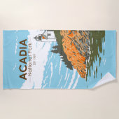 Acadia Nationalpark Bar Harbour Lighthouse Strandtuch (Vorderseite)