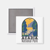 Acadia Nationalpark Bar Harbour Ocean Path Magnet (Vorderseite/Rückseite)