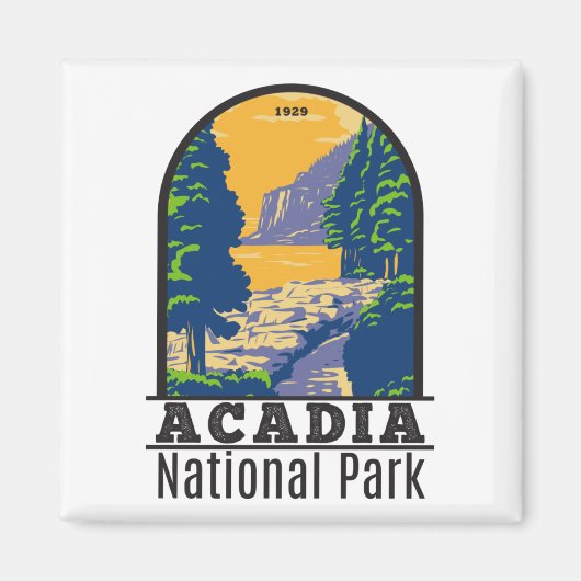 Acadia Nationalpark Bar Harbour Ocean Path Magnet (Vorne)