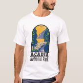 Acadia Nationalpark Bar Harbour Ocean Path Maine T-Shirt (Vorderseite)