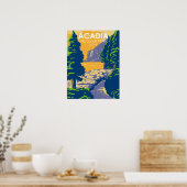 Acadia Nationalpark Bar Harbour Ocean Path Poster (Küche)