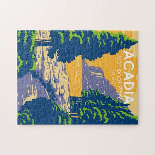 Acadia Nationalpark Bar Harbour Ocean Path Puzzle (Horizontal)