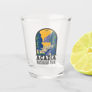 Acadia Nationalpark Bar Harbour Ocean Path Schnapsglas