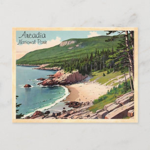 Acadia Nationalpark Bar Harbour Vintag Postkarte