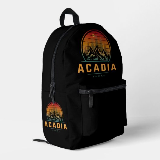 Acadia Nationalpark Bedruckter Rucksack (Rückseitige Ecke links)