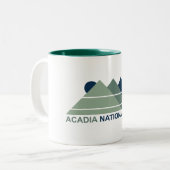 Acadia Nationalpark Berg Zweifarbige Tasse (Vorderseite Links)