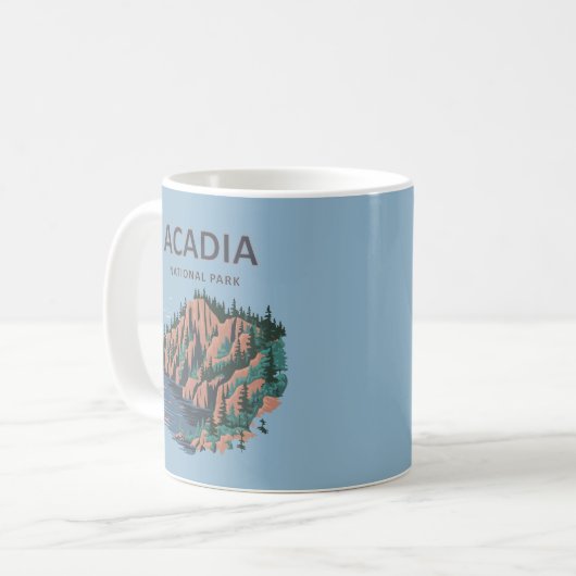 Acadia Nationalpark Cadillac Kaffeetasse (Vorderseite Links)