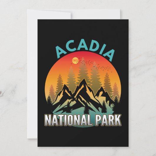 Acadia Nationalpark Einladung (Vorderseite)