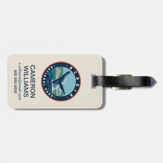 Acadia Nationalpark Gepäckanhänger (Rückseite horizontal)