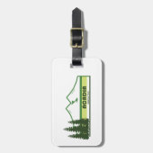 Acadia Nationalpark Grüne Streifen Gepäckanhänger (Vorderseite vertikal)