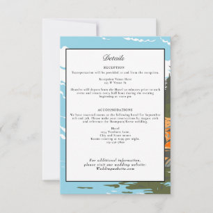 Acadia Nationalpark Hochzeit Details Retro Einladung