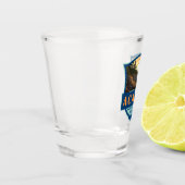 Acadia Nationalpark Illustration Retro Abzeichen Schnapsglas (Links)