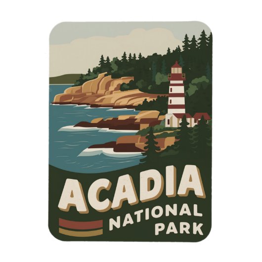 Acadia Nationalpark Lighthouse Wandern neben dem W Magnet (Vertikal)