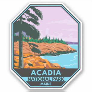 Acadia Nationalpark Maine Bar Harbor Vintag Aufkleber