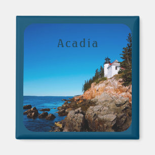 Acadia Nationalpark Maine Bass Hafen Leuchtturm Magnet