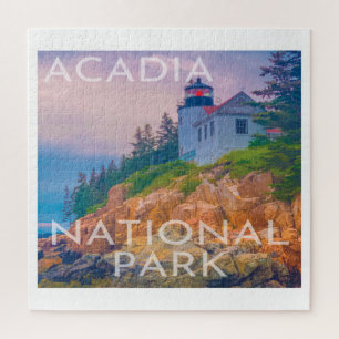 Acadia Nationalpark Maine Bass Harbour Lighthouse Puzzle