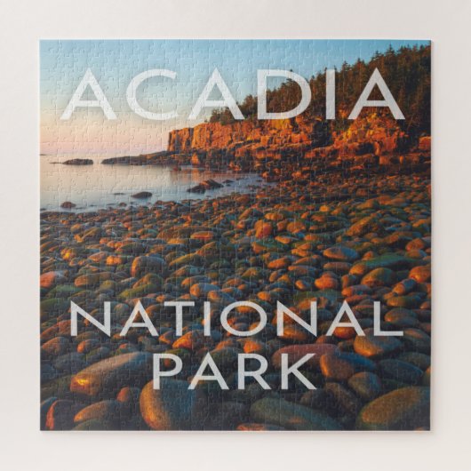 Acadia Nationalpark Maine Beach Sunrise Nature Par Puzzle (Vertikal)