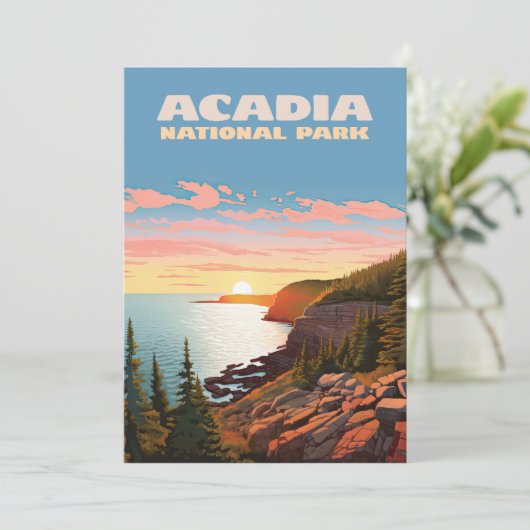 Acadia Nationalpark Maine Coast Retro (Stehend Vorderseite)