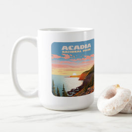 Acadia Nationalpark Maine Coast Retro Kaffeetasse