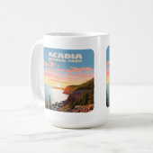 Acadia Nationalpark Maine Coast Retro Kaffeetasse (Vorderseite Links)