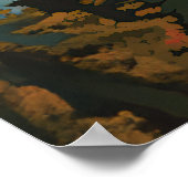 Acadia Nationalpark Maine Coast Retro Poster (Ecke)